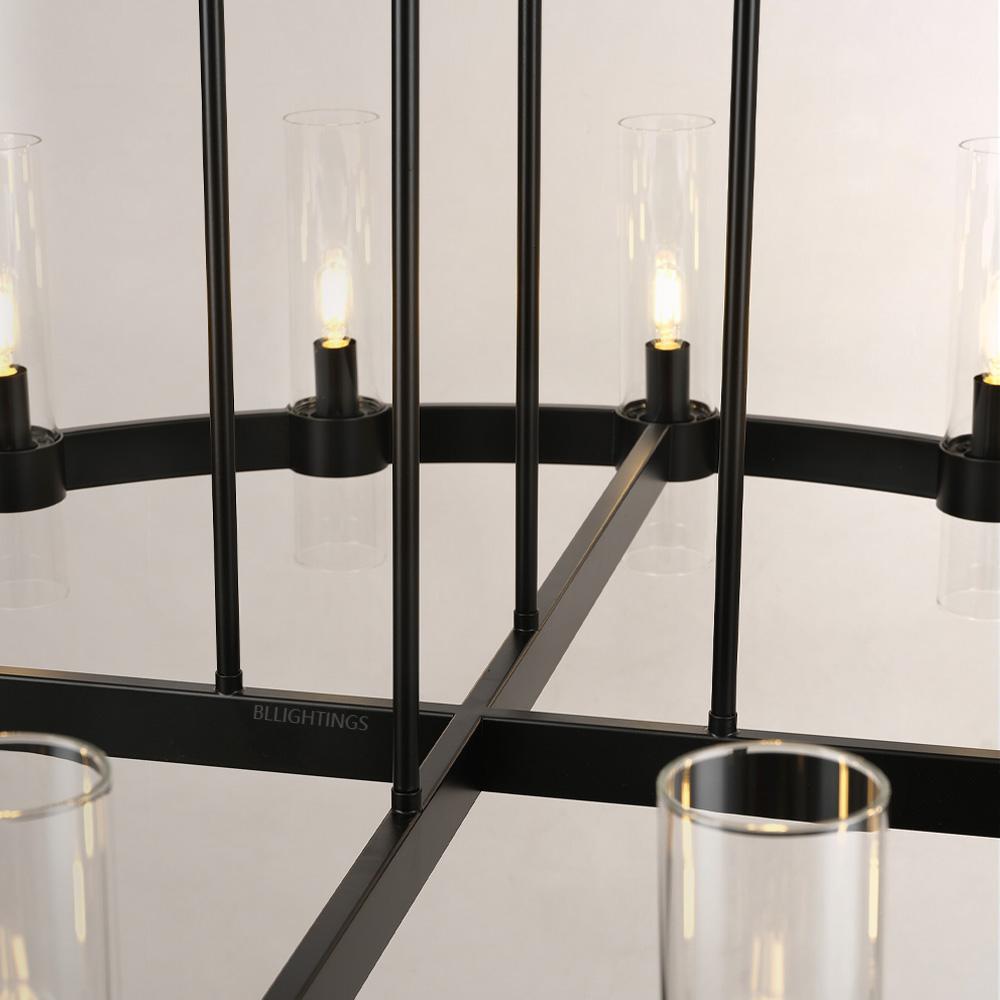 Ravello Modern Clear Glass Round Chandelier 48"