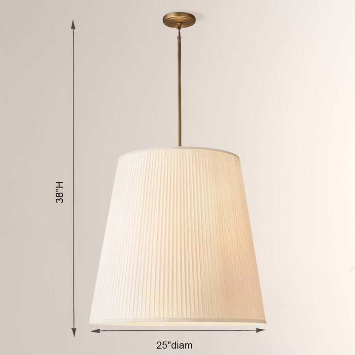 Reeva Pleated Barrel Pendant