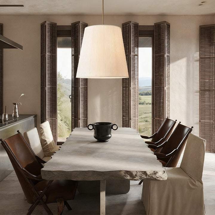 Reeva Pleated Barrel Pendant