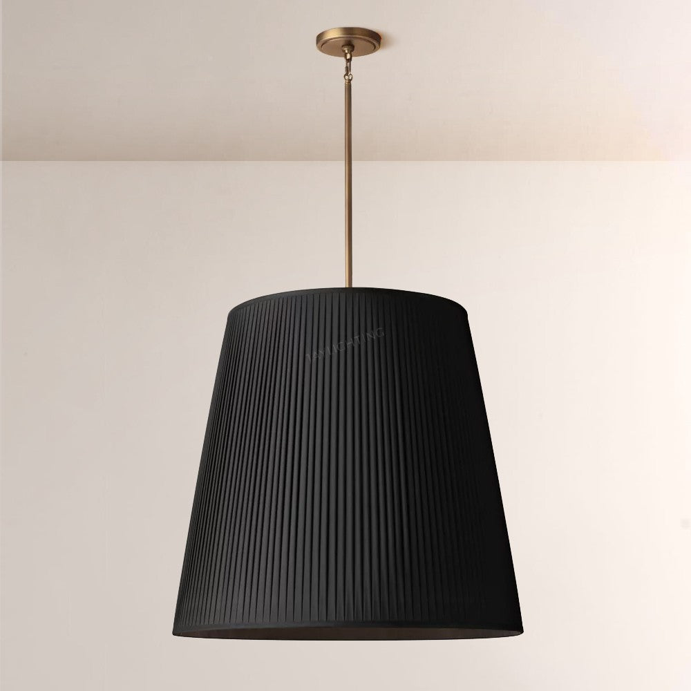 Reeva Pleated Barrel Pendant