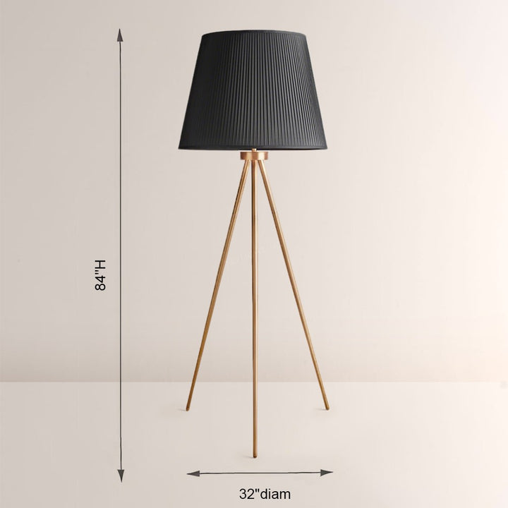 Reeva Pleated Silk Shade Floor Lamp