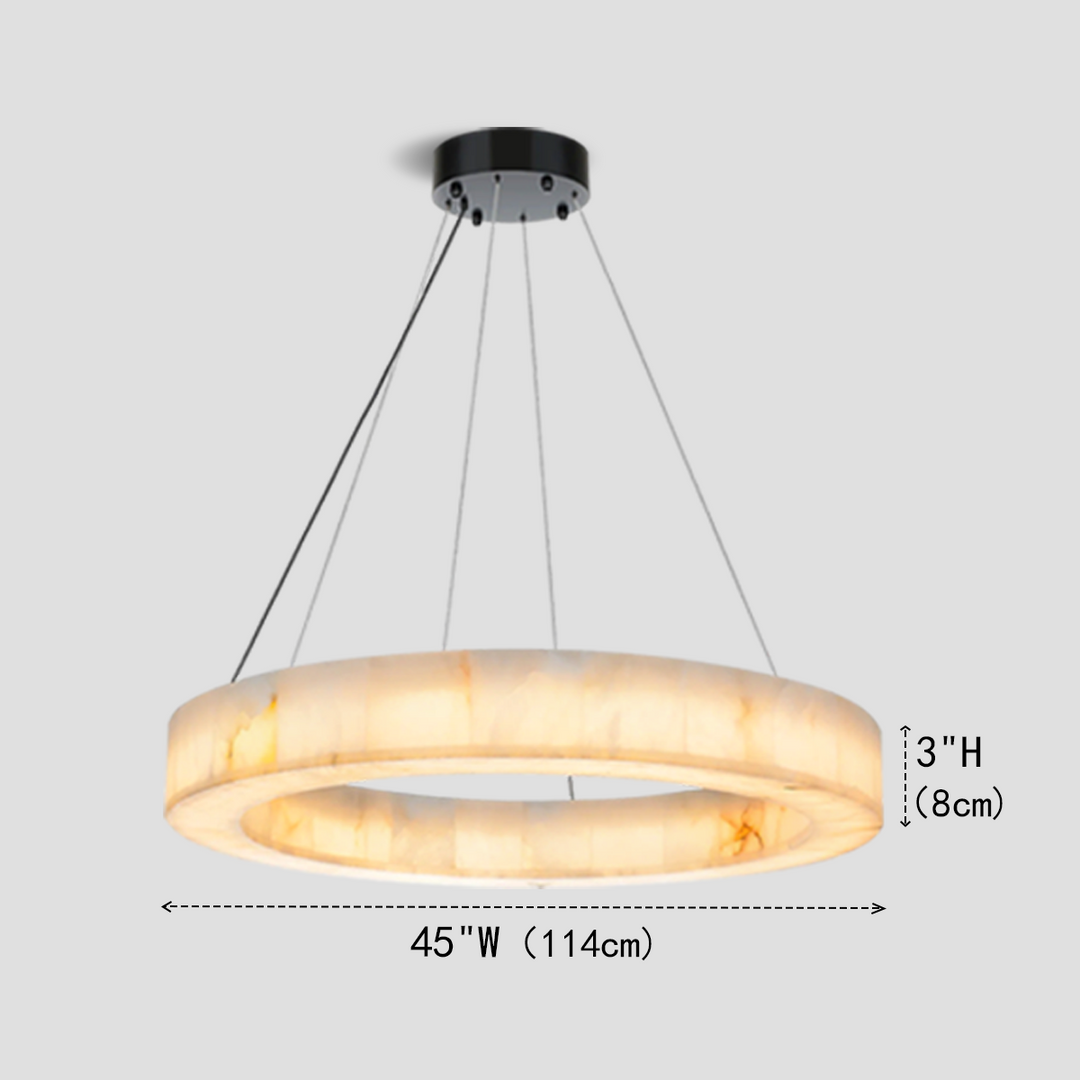 Rivage Alabaster Halo Ring Chandelier