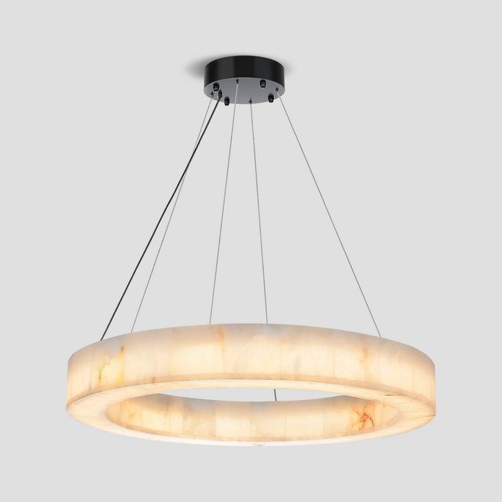 Rivage Alabaster Halo Ring Chandelier