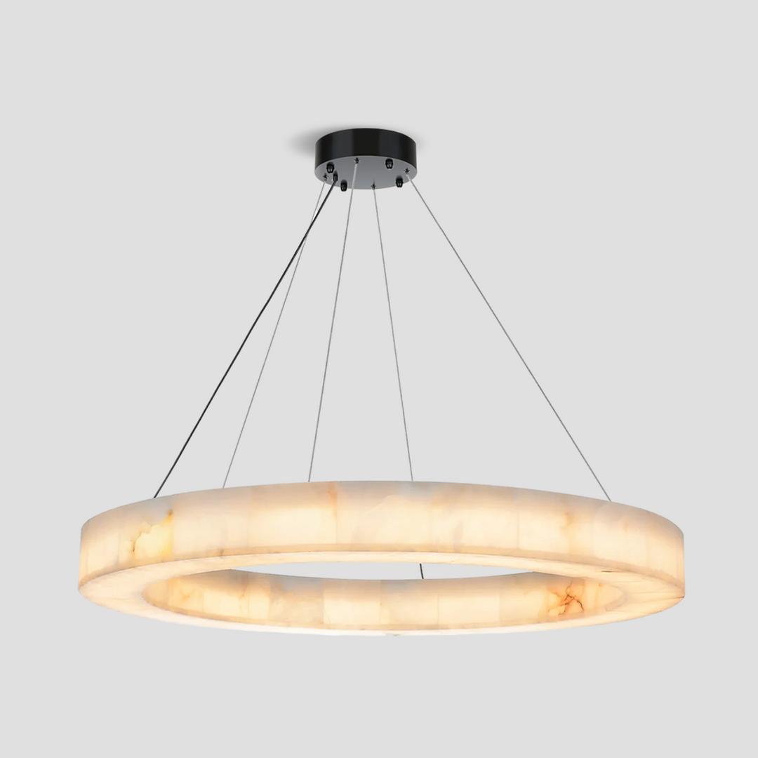 Rivage Alabaster Halo Ring Chandelier