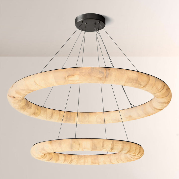 Rivale Lisse Two-Tiered Round Chandelier 61″