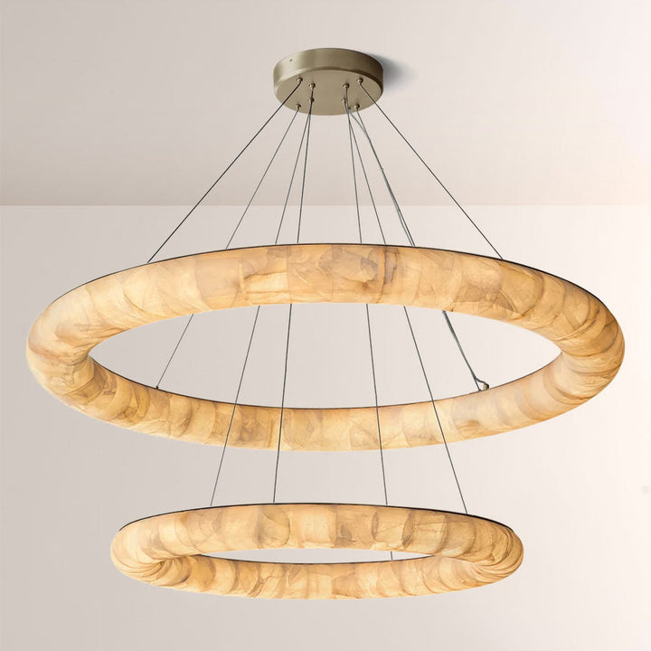 Rivale Lisse Two-Tiered Round Chandelier 61″