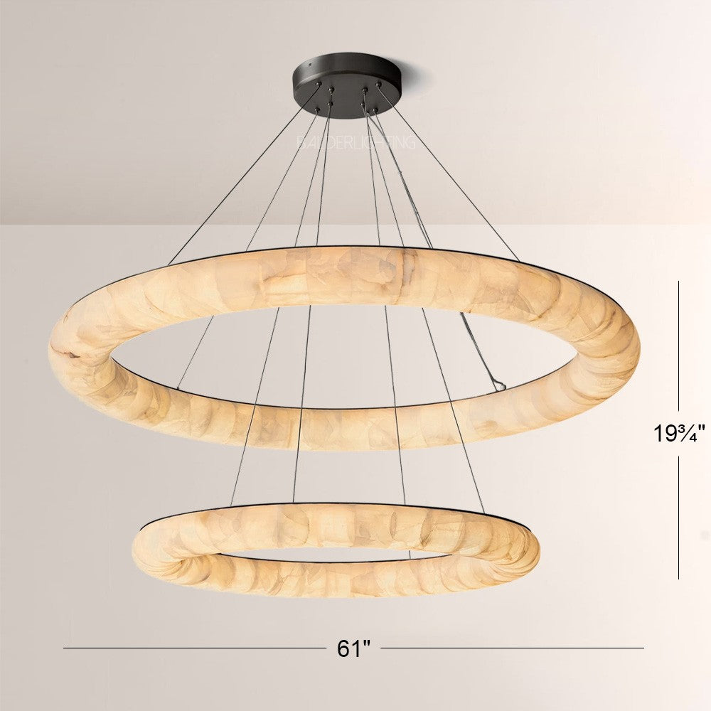 Rivale Lisse Two-Tiered Round Chandelier 61″