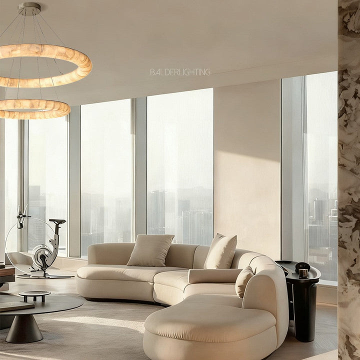 Rivale Lisse Two-Tiered Round Chandelier 61″