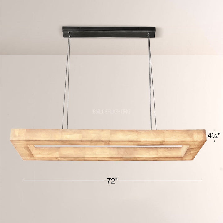 Rivale Rectangular Calcite Chandelier 72"