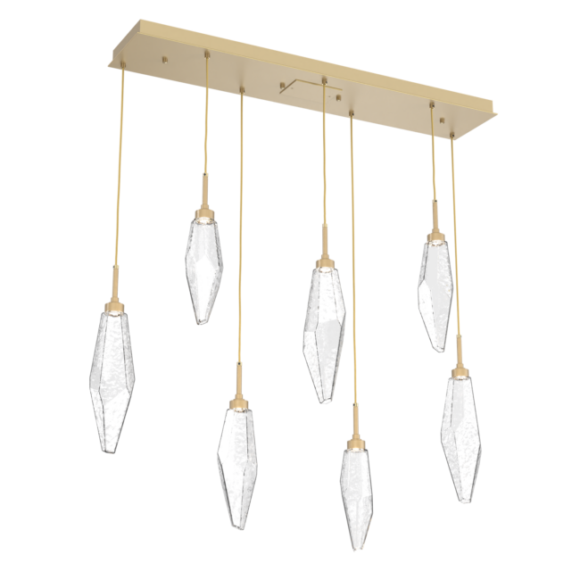 Rock Crystal Cluster Linear Chandelier