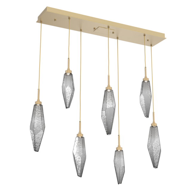 Rock Crystal Cluster Linear Chandelier