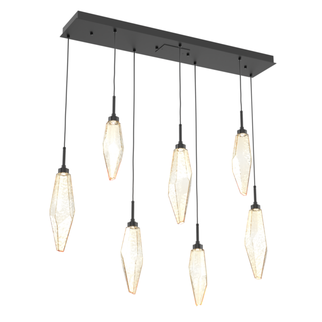 Rock Crystal Cluster Linear Chandelier