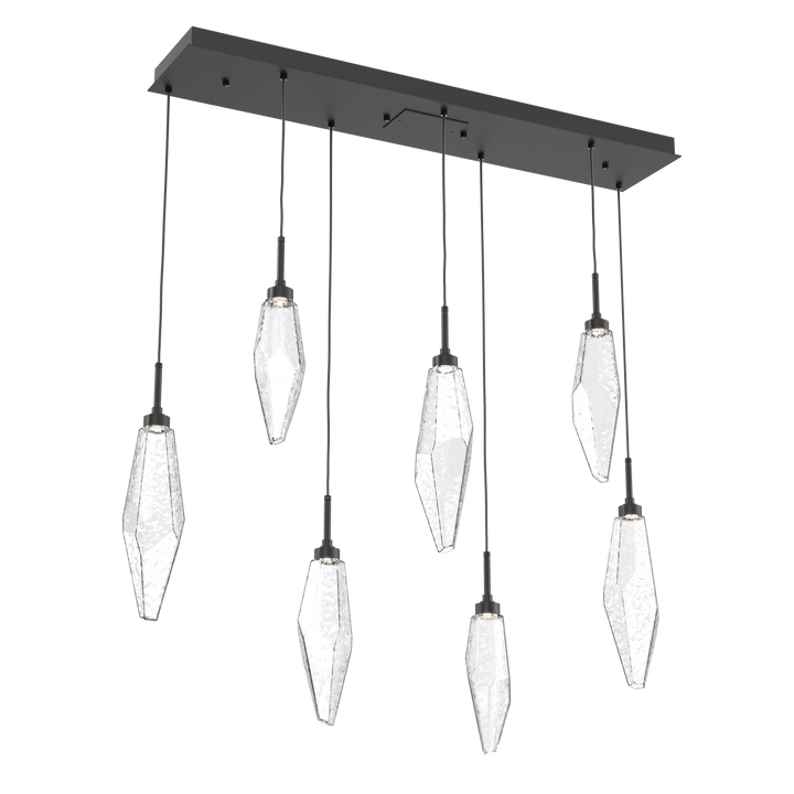 Rock Crystal Cluster Linear Chandelier