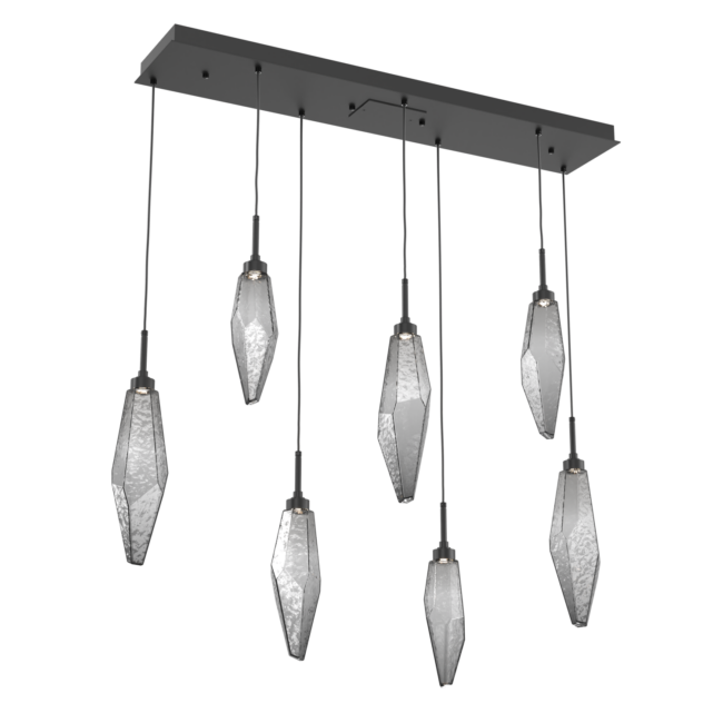 Rock Crystal Cluster Linear Chandelier