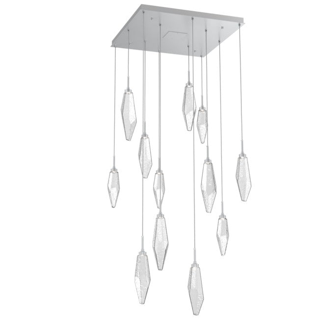 Rock Crystal Cluster Square Chandelier