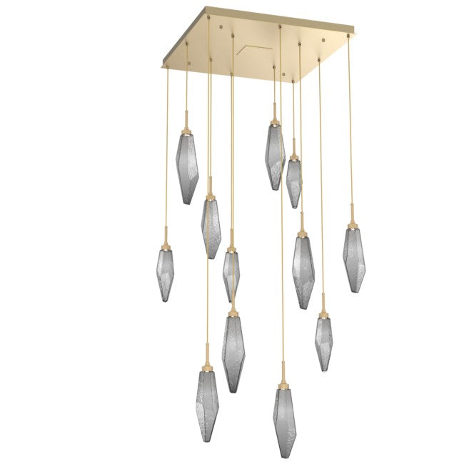 Rock Crystal Cluster Square Chandelier