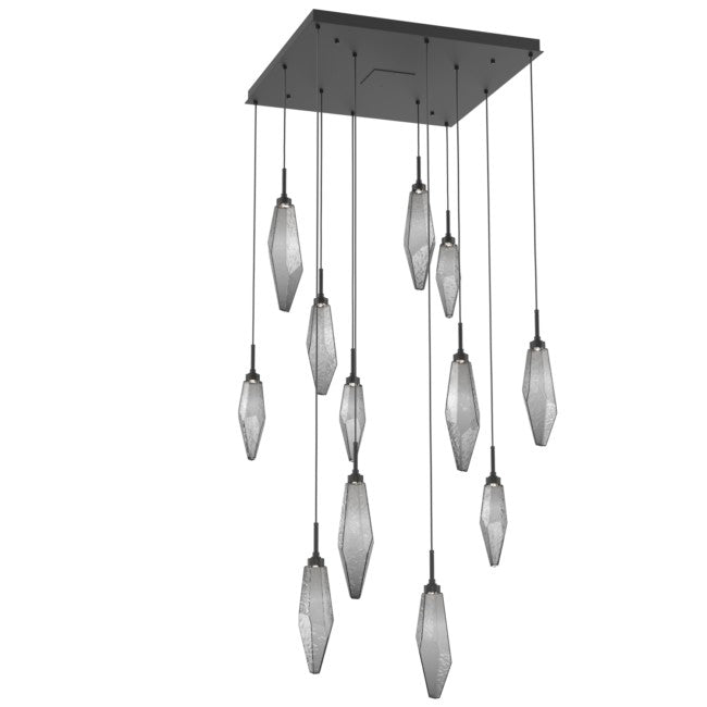 Rock Crystal Cluster Square Chandelier