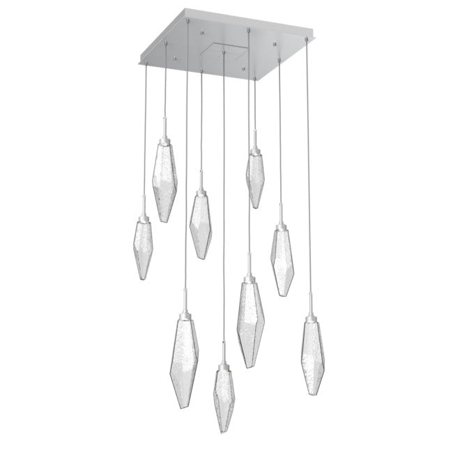 Rock Crystal Cluster Square Chandelier