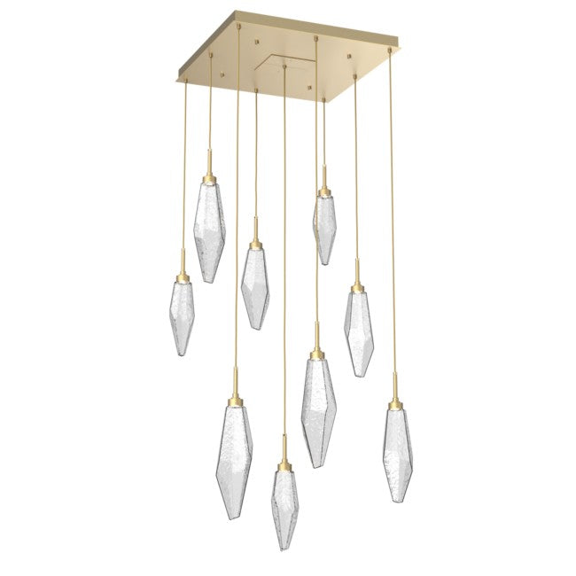 Rock Crystal Cluster Square Chandelier