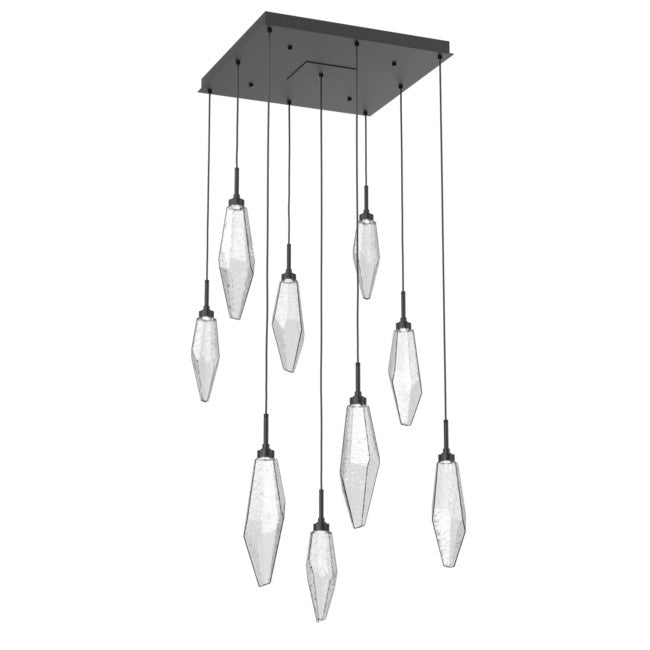 Rock Crystal Cluster Square Chandelier