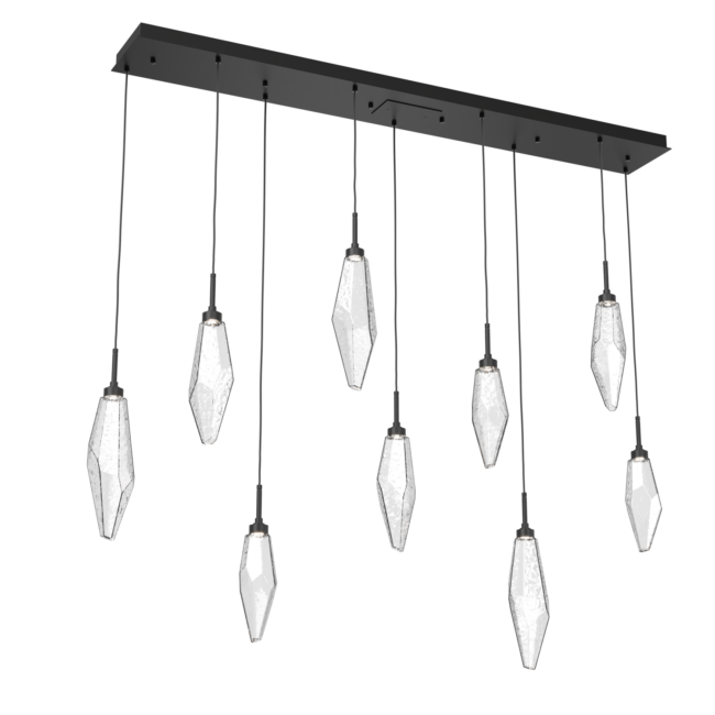 Rock Crystal Cluster Linear Chandelier