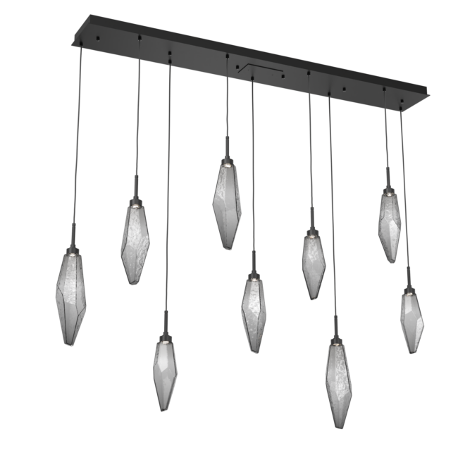 Rock Crystal Cluster Linear Chandelier