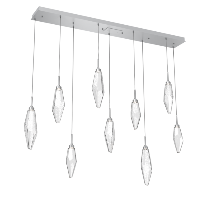 Rock Crystal Cluster Linear Chandelier