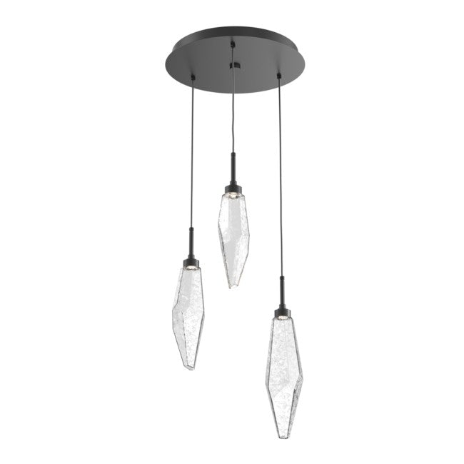 Rock Crystal Cluster Round Chandelier