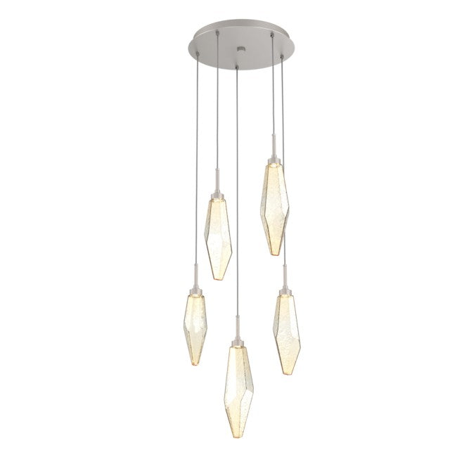 Rock Crystal Cluster Round Chandelier