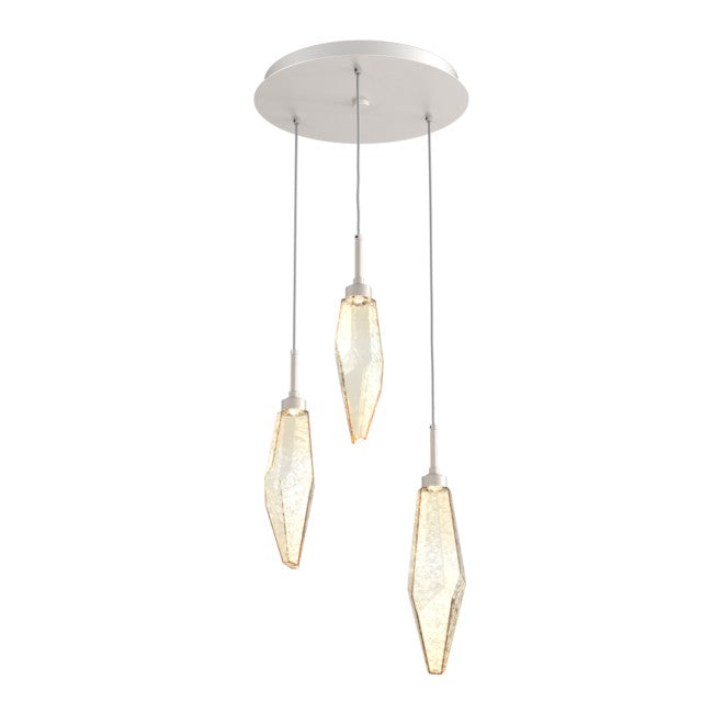 Rock Crystal Cluster Round Chandelier