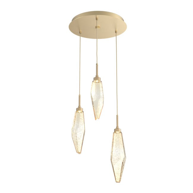 Rock Crystal Cluster Round Chandelier