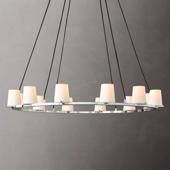 Galahad  Fabric Shade Round Chandelier 48‘’D