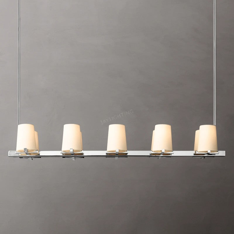 Galahad  Fabric Shade Linear Chandelier 49‘’W
