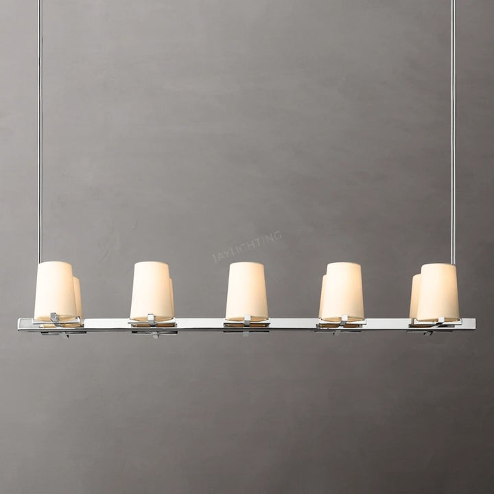 Galahad  Fabric Shade Linear Chandelier 49‘’W