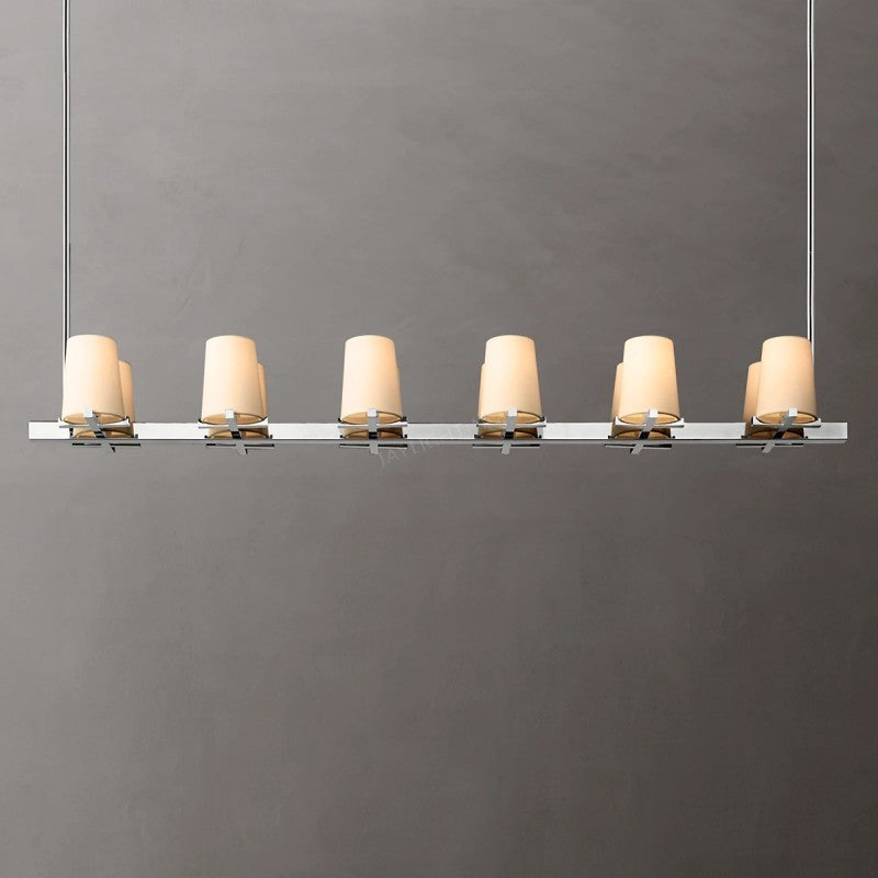 Galahad  Fabric Shade Linear Chandelier 60‘’W