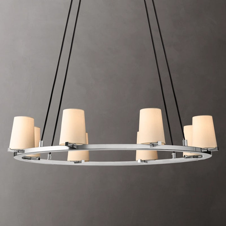 Galahad  Fabric Shade Round Chandelier 36‘’D