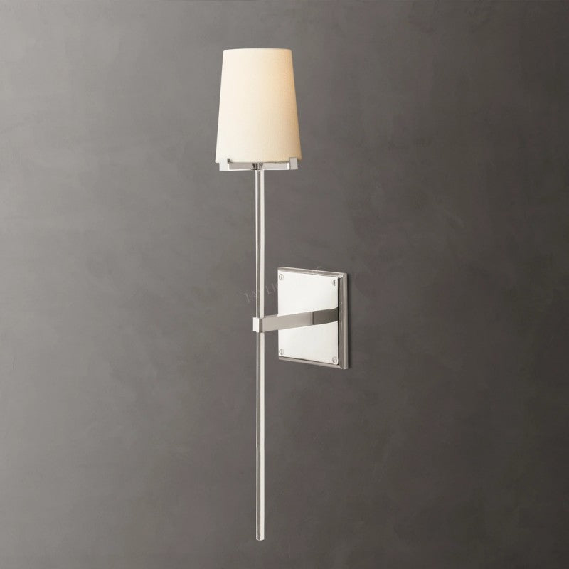 Galahad Fabric Shade Torch Sconce