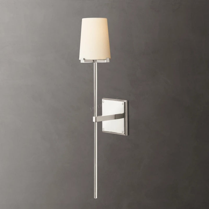 Galahad Fabric Shade Torch Sconce