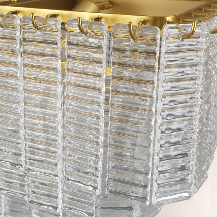 Samurai Clear Rectangle Chandelier 59"W