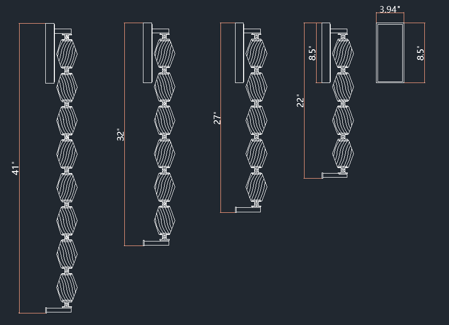Sky Wall Sconce 22″