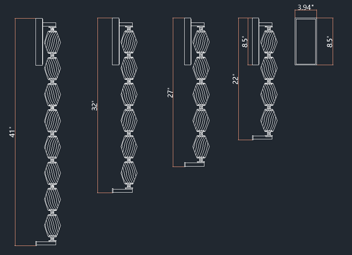 Sky Wall Sconce 22″