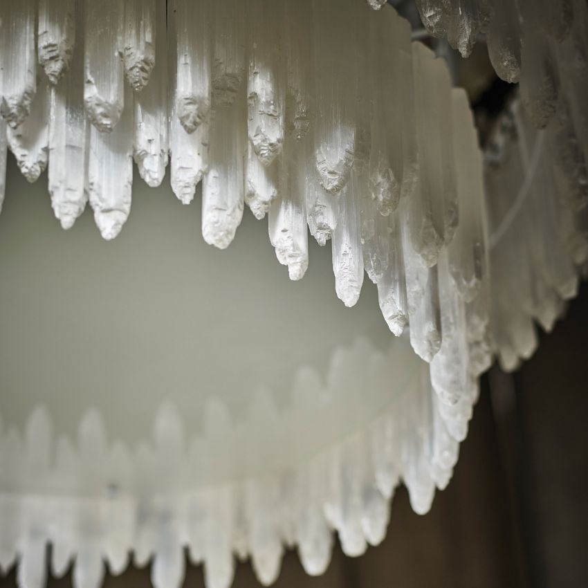 Selenite Round Tiered  Chandelier