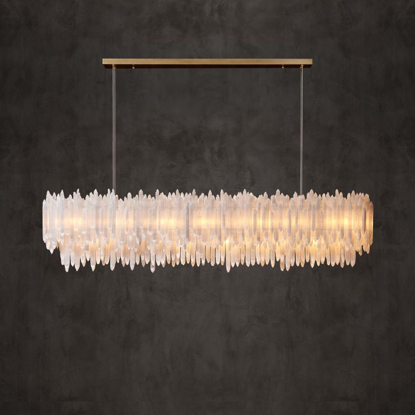 Selenite Rectangular Chandelier