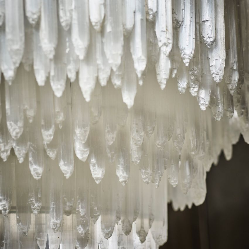 Selenite Rectangular Chandelier