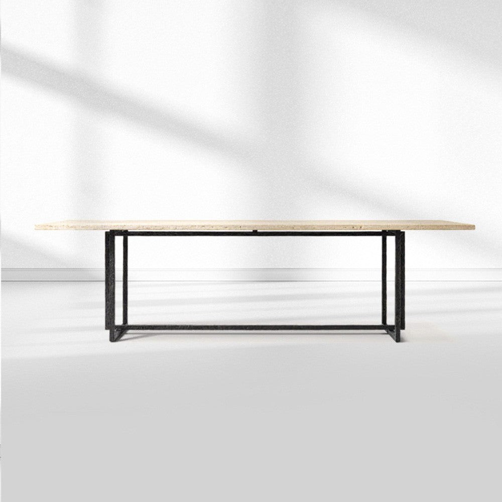 Salvion Stone Rectangular Dining Table