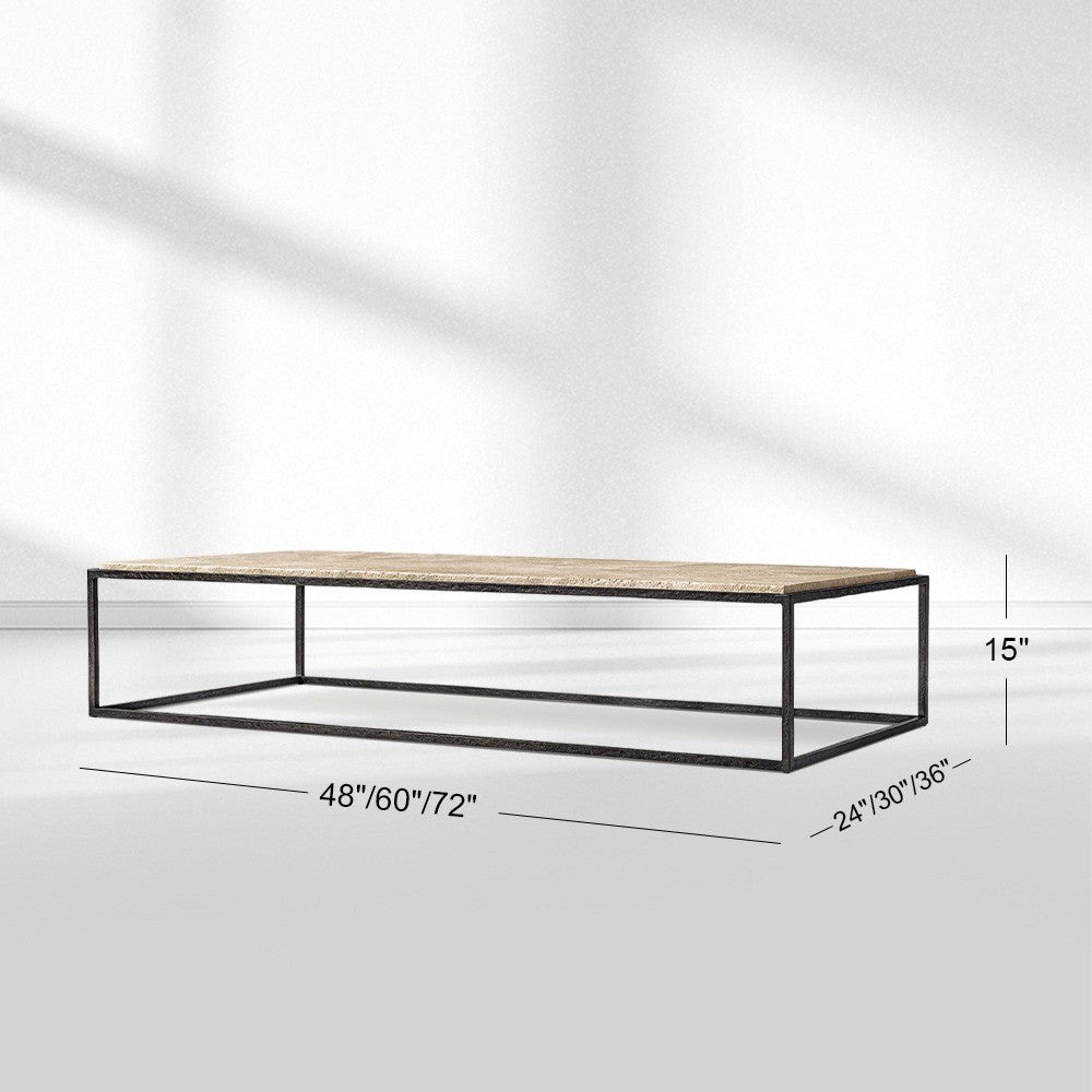 Salvion Stone Rectangular Coffee Table