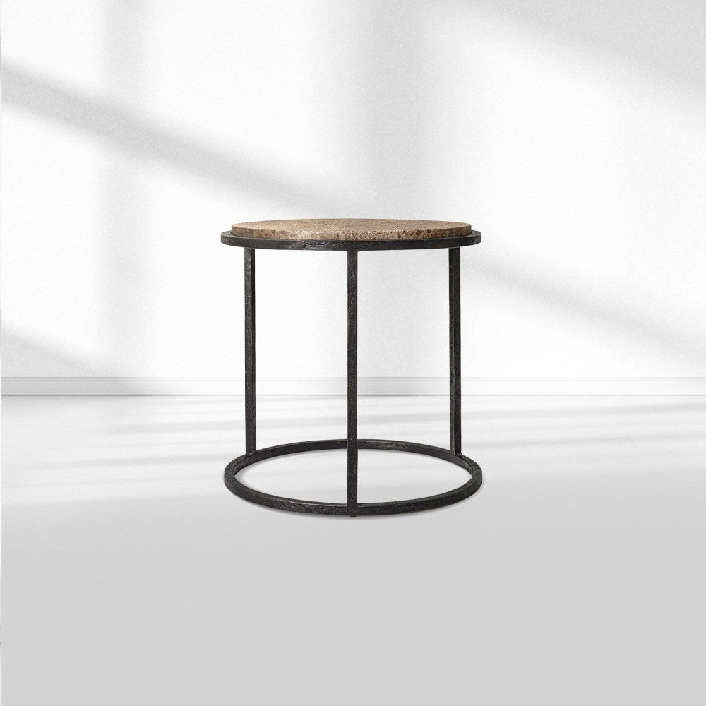 Salvion Stone Round Side Table
