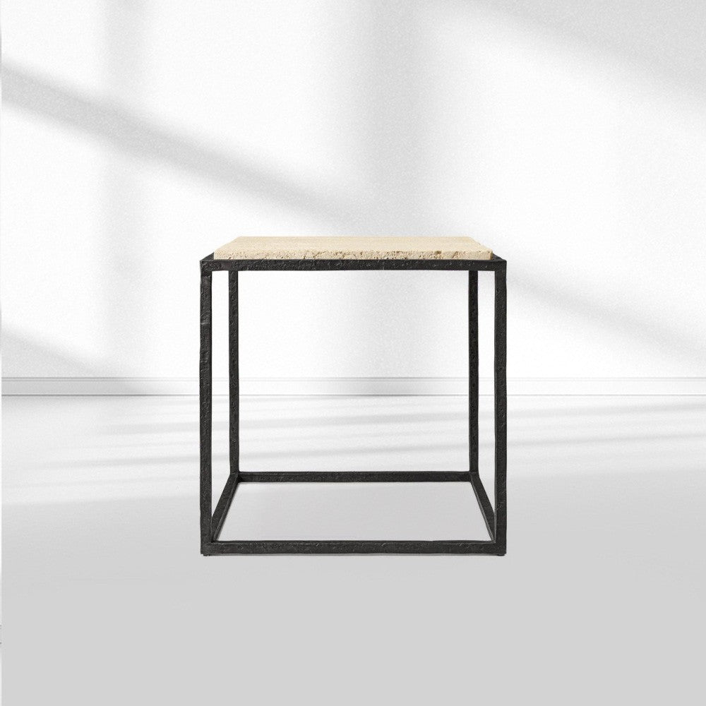 Salvion Stone Square Side Table