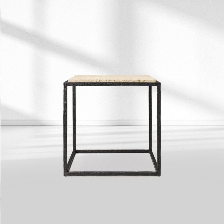 Salvion Stone Square Side Table