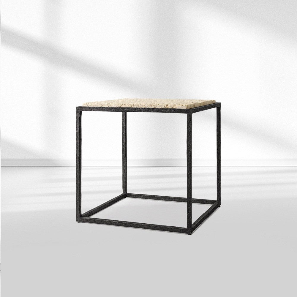 Salvion Stone Square Side Table